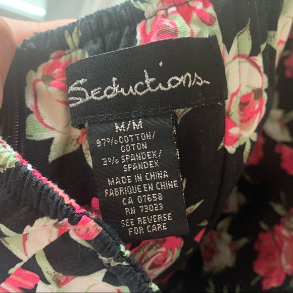 Women’s Medium Black Floral Mini Dress - Picture 6 of 13